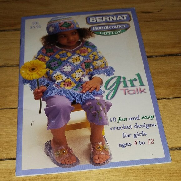 Bernat Handicrafter #101 Girl Talk Crochet Booklet (Bernat, 2000) - Picture 1 of 2